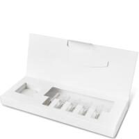 Kalibrierampullen in weißer Verpackung. 5 Ampullen und Wattepad zur Anwendung. Ideal zur präzisen Kalibrierung. 3510200240_Kalibrierampullen