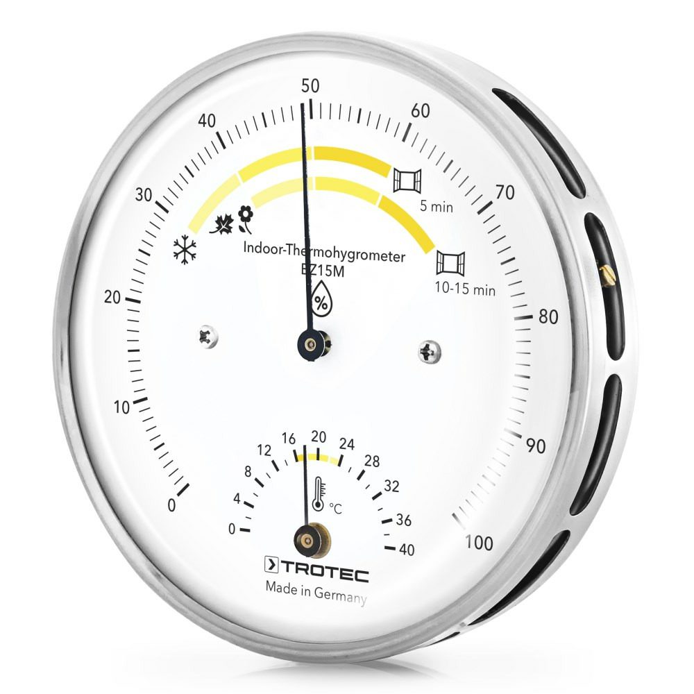 Innen-Thermohygrometer BZ15M zeigt Temperatur und Luftfeuchtigkeit. Das Hygrometer ist ein Messinstrument zur Bestimmung der Luftfeuchte.