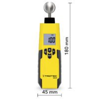 Feuchtemessgerät BM31 von Trotec: Gelbes Gehäuse mit Display und Sensor. Ideal zur schnellen Feuchteindikation. Kompaktes Feuchteindikator.