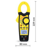 Stromzange BE40: Gelb-schwarze Stromzange von Trotec, Modell BE40, zeigt 80.4 auf dem Display. Ideal zum Messen von Stromstärken. 3510205240_Stromzange
