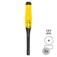 Bremsflüssigkeitstester BW05: Gelber Stift mit LEDs zur Prüfung der Bremsflüssigkeit. Ideal für Werkstatt & Kfz-Diagnose. Präzise Analyse