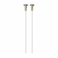 Zwei runde 4-mm-Elektrodenpaare TS-008-300. Elektroden mit feinen Spitzen und goldenen Köpfen. Ideal für präzise Anwendungen.