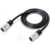 TC40-1m Verbindungskabel: Schwarzes Kabel mit silbernen Steckern. Ideal für diverse Anwendungen. Hochwertige Verarbeitung für sichere Verbindungen.