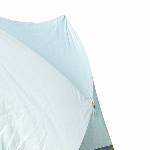 Detailaufnahme eines blauen Arbeitszeltes 180 TE mit Steildach. Ideal für Handwerker und Montagearbeiten im Freien. Robuster Wetterschutz.