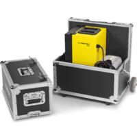 Transportkoffer FS200: Robuster Koffer für den sicheren Transport von Geräten. Ideal für Veranstaltungstechnik und empfindliche Ausrüstung. Schwarz und Silber.