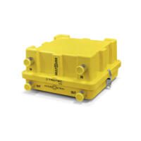 Gelber HEPA-Filter HC MultiQube von Trotec. Kompakte Bauweise für hohe Luftreinheit. Ideal für Baustellen und Sanierungen. Bild 3 der Serie.