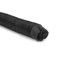 Nahaufnahme des schwarzen SP-AV-Schlauchs, 305 mm Durchmesser, 7,6 m Länge, antistatisch. Ideal für Absauganlagen und Belüftung.