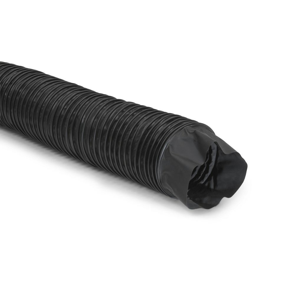 Schwarzer SP-AV-Schlauch, 525 mm Durchmesser, 7,6 m Länge, antistatisch. Ideal für Absaugung und Ventilation. Flexibel und robust.