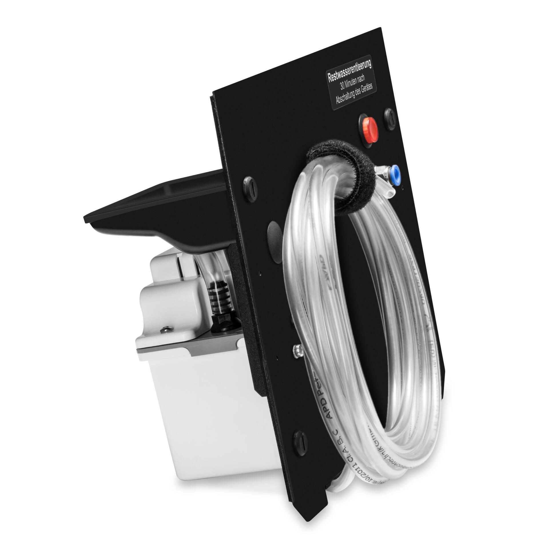 Kondensatpumpe TTK Serie: Detailansicht der Pumpe mit Schläuchen. Ideal für TTK-125-S, TTK-175-S, TTK-355-S und TTK-655-S Entfeuchter.