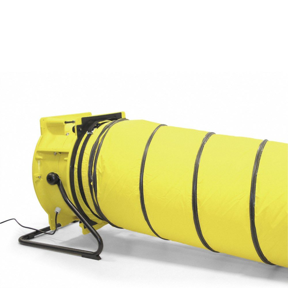 Gelber TTV 4500 Schlauchadapter 1 x 4,5m Vorsatzstück. Ideal für Baustellenbelüftung und Lufttransport. Robust und flexibel, perfekt für den Einsatz