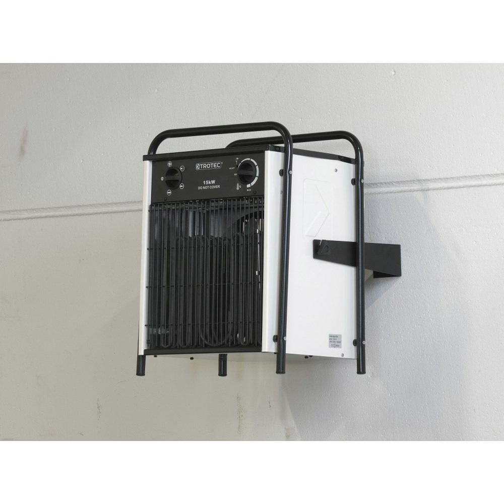 TDS 50 / TDS 75 Wand- und Deckenhalterung: Heizlüfter montiert. Ideal zur flexiblen Wärmeversorgung. Robuste Bauweise, einfache Installation.