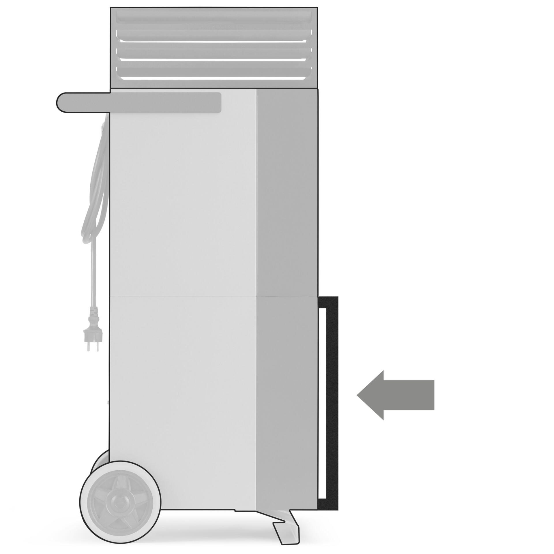 Schallschutzhaube TAC V TES 200 Edelstahl: Detailansicht der Haube, die Schall reduziert. Ideal für laute Umgebungen. Aus robustem Edelstahl.