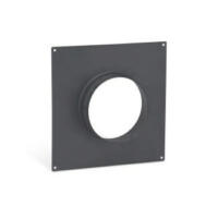 Schlauchadapter für TTR 200 Prozesslufteintritt. Quadratische Platte mit rundem Anschlussstutzen, ideal für Lüftungssysteme. 6100010001 Bild.