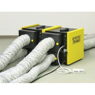 Trotec Filterbox Prozessluft TTR 400/400 D/500 D: Gebläse mit Schläuchen zur Luftfilterung. Ideal für Baustellen & Industrie. Effiziente Reinigung!