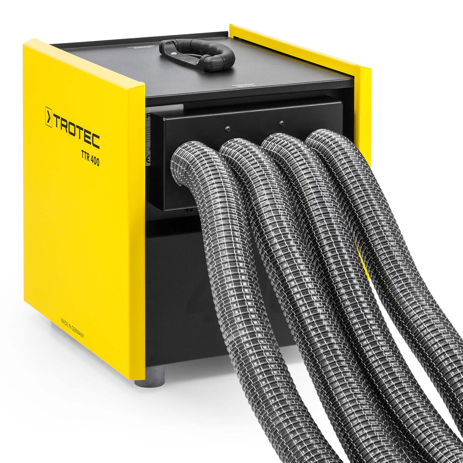 Trotec Vorsatz-4er-Verteiler TTR 300/500: Professioneller Verteiler für TTR Entfeuchter. Ideal für gezielte Trocknung mit vier Anschlüssen.