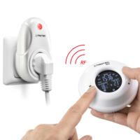Funksteckdose BN35R-F für französische Steckdosen. Separate Steuerung mit Thermostat. Ideal zur Temperaturkontrolle. 124 Zeichen