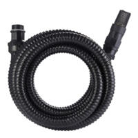 Schwarzer 7-Meter-Saugschlauch mit Adaptern. Flexibler Kunststoffschlauch für verschiedene Anwendungen. Ideal für Pumpen und Bewässerungssysteme.