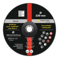 Metall-Trennscheibe 230mm im 5er-Pack von Trotec: Gekröpfte Ausführung für präzise Trennarbeiten. Ideal für saubere Metallschnitte. Jetzt im Vorteilspaket!
