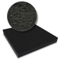 TAC-V-II, TAC-M-II, TAC-XT und TES F7 Plisseefilter Kassette Nahaufnahme. Schwarze Filterkassette und vergrößerte Filterstruktur im Detail.