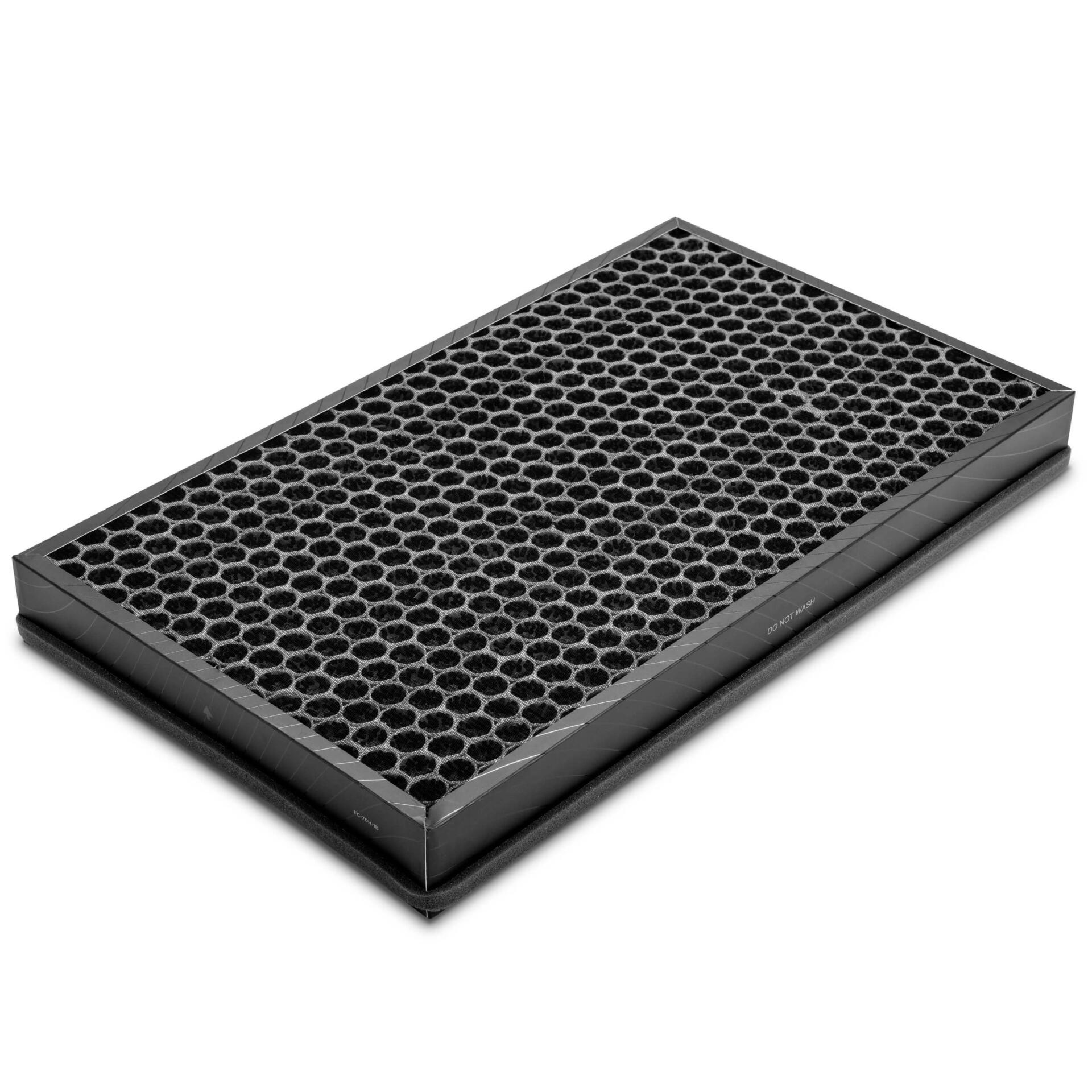 3-in-1 Carbon HEPA Filter für AirgoClean 250 E: Filterelement mit wabenförmiger Struktur zur Luftreinigung, schwarz. Staubfrei für Allergiker.