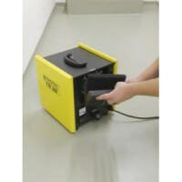 TTR 400 D Luftentfeuchter: Detailaufnahme des Regenerationslufteintritts mit eingesetzter Filtermatte. 5er-Pack Filter für Trotec Adsorptionsgeräte.