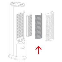PAE-30 Luftfilter Schema: Explodierte Ansicht des Luftreinigers, zeigt die Filterkomponenten und ihre Anordnung. Ideal für Wartung & Austausch.