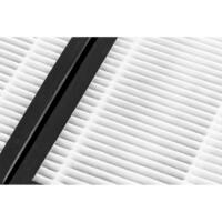 Nahaufnahme HEPA-Filter AW 20 S, 2 Stück. Bild zeigt feine Filterstruktur und schwarzen Rahmen. Ideal für Allergiker und saubere Luft.