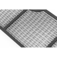 Detailaufnahme von zwei schwarzen Vorfiltern AW-20-S-2-Stück mit feinem Netz. Ideal zur Filterung von Luft und Schmutzpartikeln.