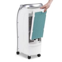 PAE 25 Verdunstungsfilter: Detailaufnahme des Luftkühlers mit herausgenommenem Filter. Ideal für besseres Raumklima und optimierte Luftqualität.