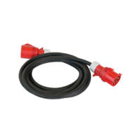 Netzanschlusskabel 400 V, 16 A, 10 m von MASTER, schwarzes Kabel mit roten Steckern
